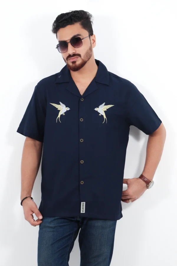 CUBAN PREMIUM SHIRT – RELAXED FIT – NABY BLUE